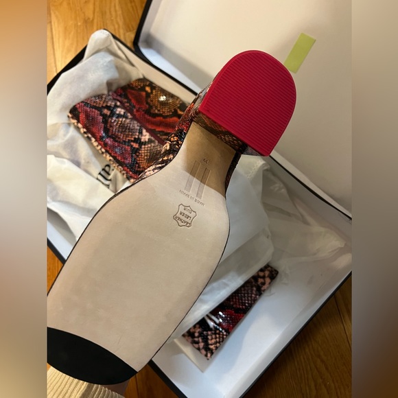 NWT Miista Red Snake Print Donna Tall Patent Boots - Picture 6 of 9